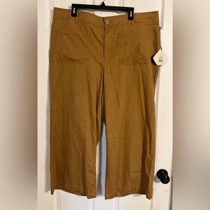 Nwt Ava & Viv Women’s Brown Pants Size 18 Wide Leg